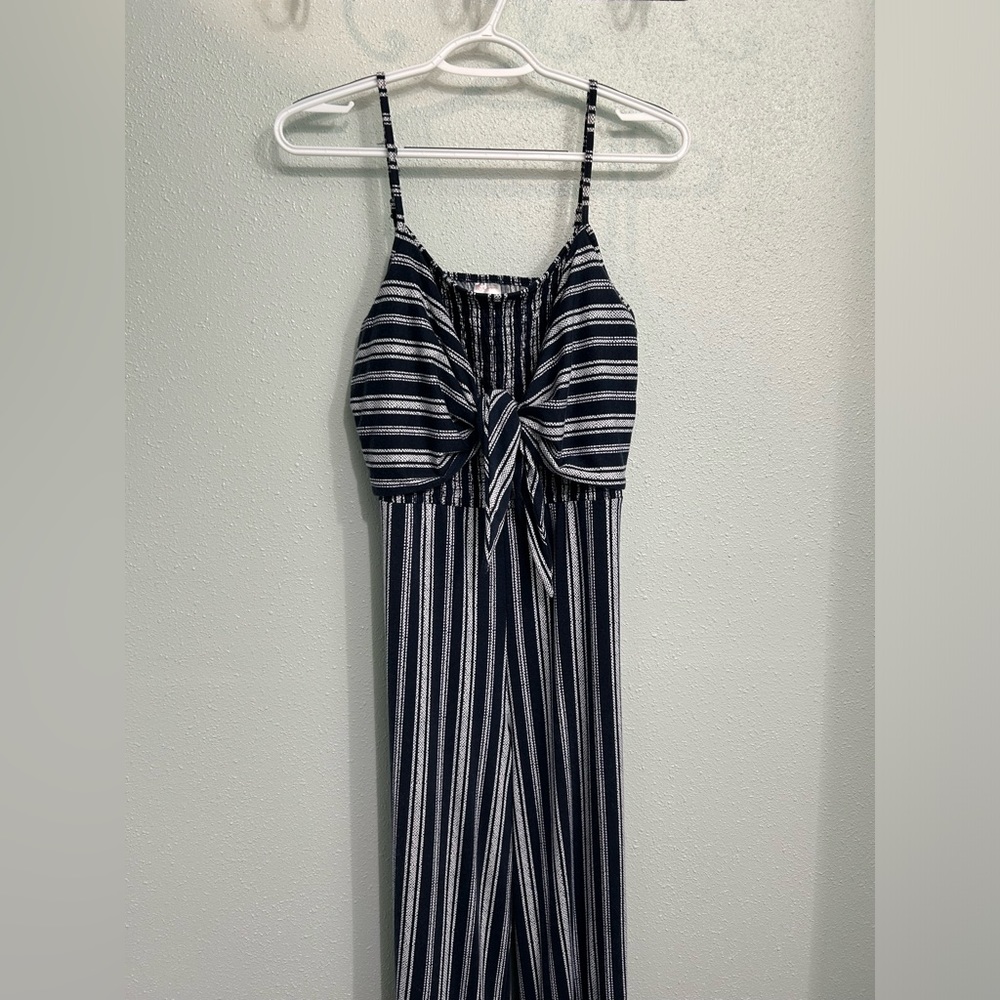 Striped Jumpsuit with back cut out